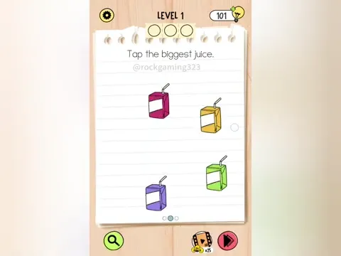 Brain Test 5 Level 1 - Tap the biggest juice. (Image 2)