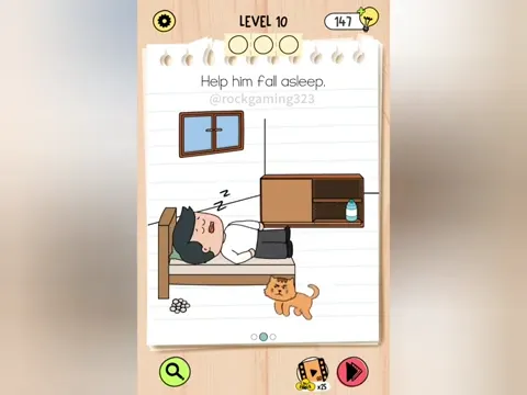 Brain Test 5 Level 10 - Help him fall asleep. (Image 2)