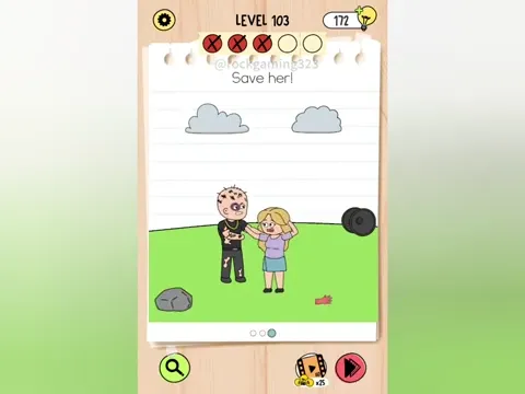 Brain Test 5 Level 103 - Save her! (Image 4)