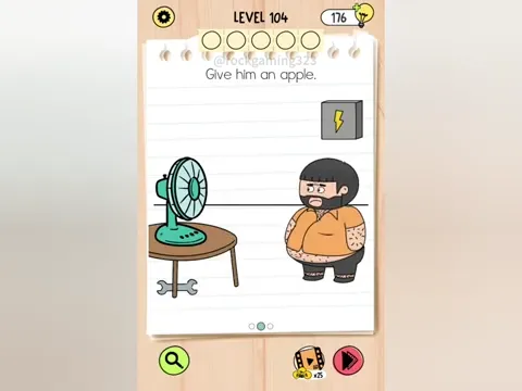 Brain Test 5 Level 104 - Give him an apple. (Image 1)