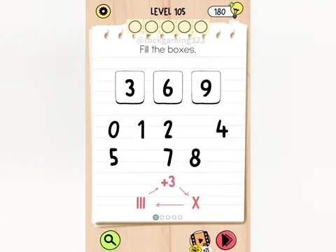 Brain Test 5 Level 105 - Fill the boxes. (Image 2)