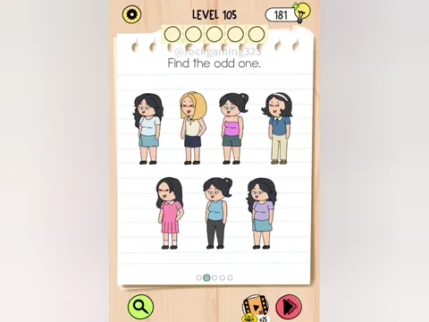 Brain Test 5 Level 105 - Find the odd one. (Image 1)