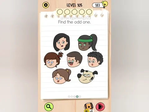 Brain Test 5 Level 105 - Find the odd one. (Image 3)