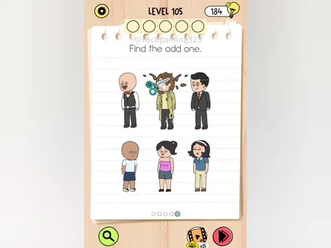 Brain Test 5 Level 105 - Find the odd one. (Image 4)