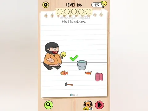 Brain Test 5 Level 106 - Fix his elbow. (Image 2)