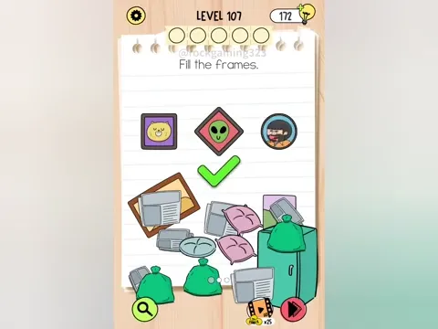Brain Test 5 Level 107 - Fill the frames. (Image 3)