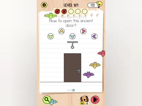 Brain Test 5 Level 107 - How to open the ancient door? (Image 2)