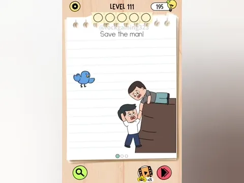 Brain Test 5 Level 111 - Save the man! (Image 1)