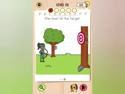Brain Test 5 Level 112 - She must hit the target. (Image 4)
