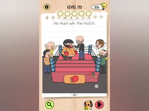 Brain Test 5 Level 113 - He must win the match. (Image 2)