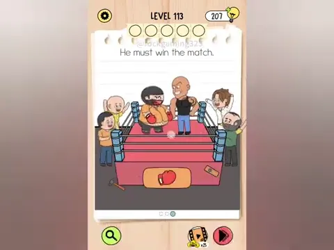 Brain Test 5 Level 113 - He must win the match. (Image 5)