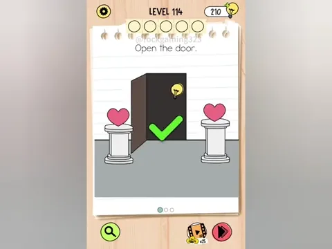 Brain Test 5 Level 114 - Open the door. (Image 2)