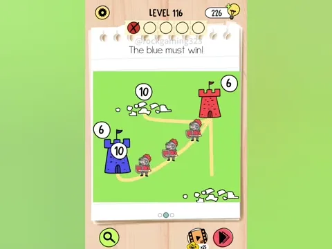 Brain Test 5 Level 116 - The blue must win! (Image 1)