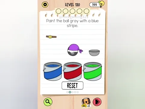 Brain Test 5 Level 120 - Paint the ball. (Image 2)