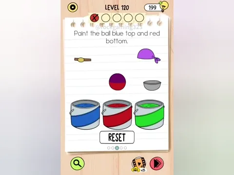 Brain Test 5 Level 120 - Paint the ball. (Image 3)