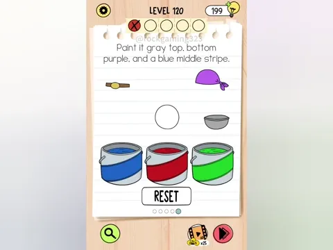 Brain Test 5 Level 120 - Paint the ball. (Image 5)