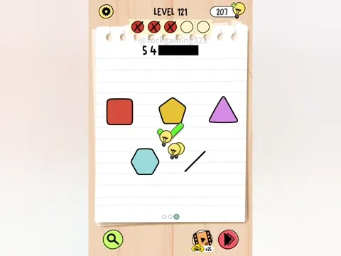 Brain Test 5 Level 121 - 5 ? 4 = ? (Image 2)