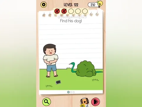 Brain Test 5 Level 122 - Find his dog! (Image 1)