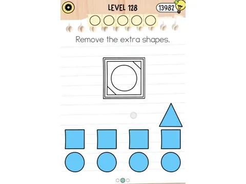 Brain Test 5 Level 128 - Remove the extra shapes. (Image 2)