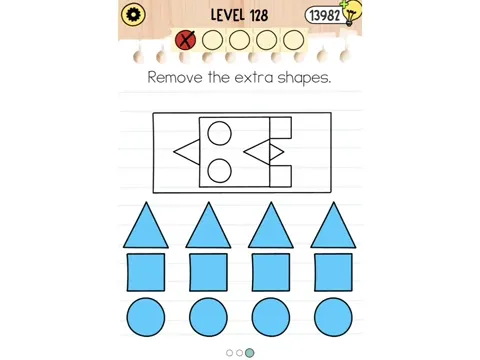 Brain Test 5 Level 128 - Remove the extra shapes. (Image 4)