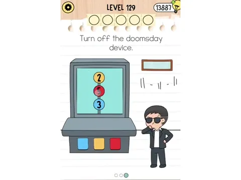 Brain Test 5 Level 129 - Turn off the doomsday device. (Image 1)