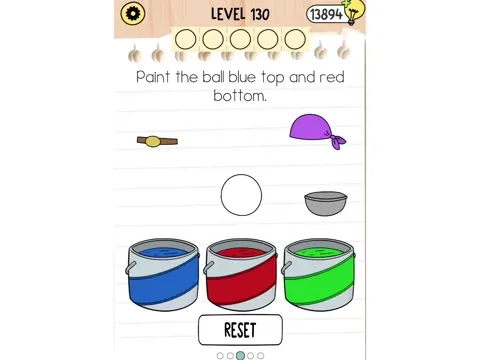 Brain Test 5 Level 130 - Paint the ball. (Image 3)