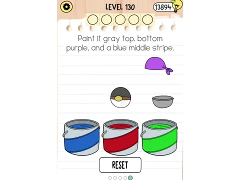 Brain Test 5 Level 130 - Paint the ball. (Image 5)