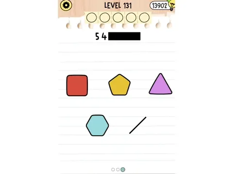 Brain Test 5 Level 131 - 5 ? 4 = ? (Image 1)