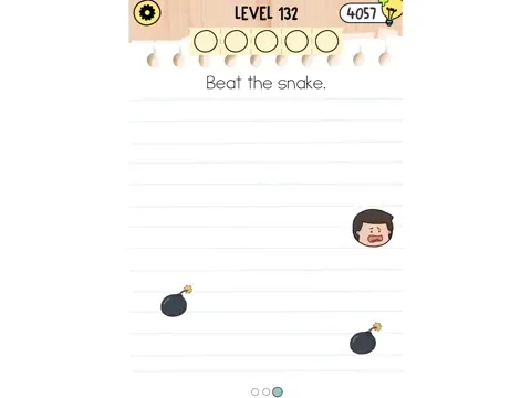 Brain Test 5 Level 132 - Beat the snake. (Image 2)