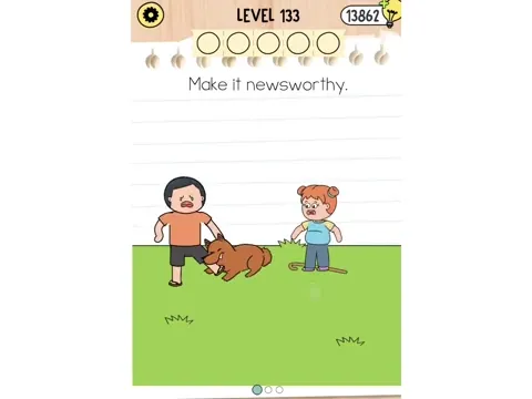 Brain Test 5 Level 133 - Make it newsworthy. (Image 1)
