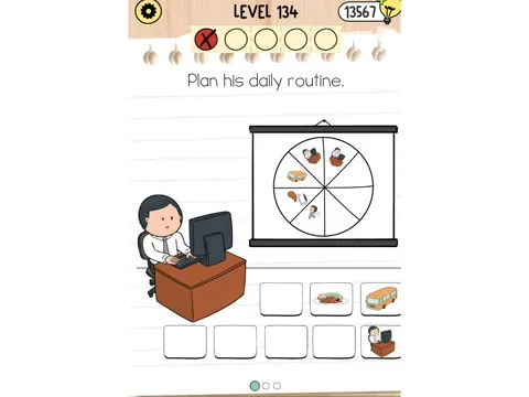 Brain Test 5 Level 134 - Plan his daily routine. (Image 2)