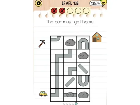 Brain Test 5 Level 135 - The car must get home. (Image 1)
