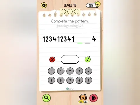 Brain Test 5 Level 17 - Complete the pattern. (Image 1)