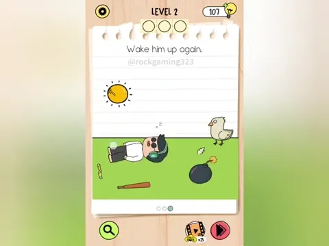 Brain Test 5 Level 2 - Wake him up again. (Image 3)