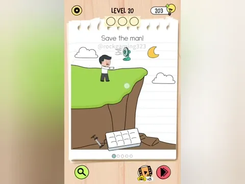 Brain Test 5 Level 20 - Save the man! (Image 1)