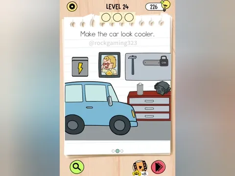 Brain Test 5 Level 24 - Make the car look cooler. (Image 1)