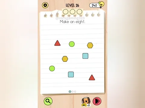 Brain Test 5 Level 26 - Make an eight. (Image 1)