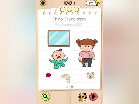 Brain Test 5 Level 3 - Oh no! Crying again! (Image 1)