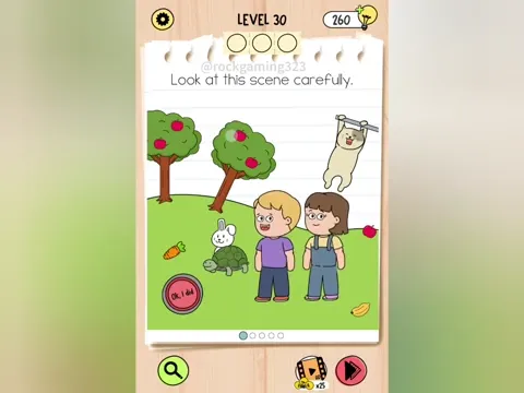 Brain Test 5 Level 30 - Look at this scene carefully. (Image 1)