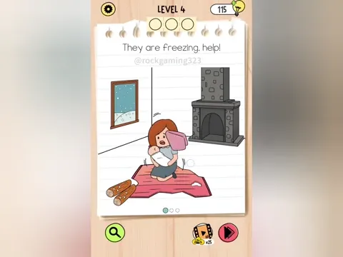 Brain Test 5 Level 4 - They are freezing, help! (Image 1)