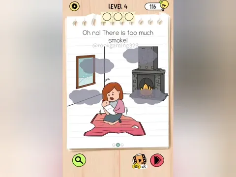 Brain Test 5 Level 4 - Oh no! There is too much smoke! (Image 1)