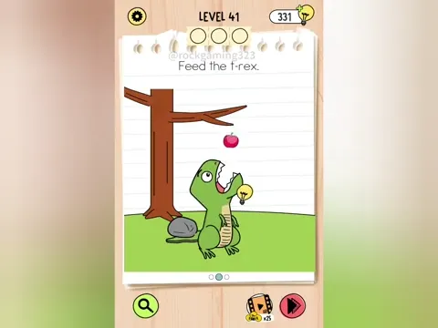Brain Test 5 Level 41 - Feed the T-rex. (Image 2)