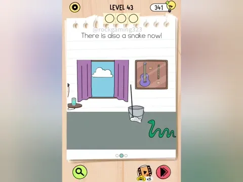 Brain Test 5 Level 43 - There is also a snake now! (Image 1)