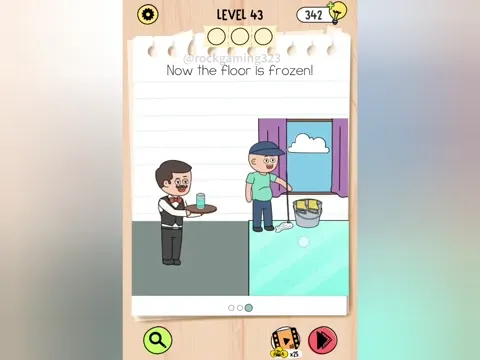 Brain Test 5 Level 43 - Now the floor is frozen! (Image 1)