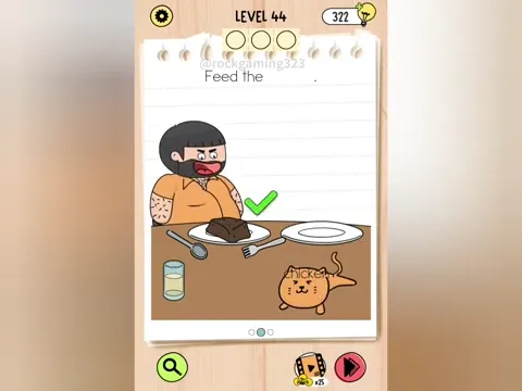 Brain Test 5 Level 44 - Feed the chicken. (Image 2)