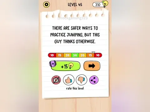 Brain Test 5 Level 45 - He wants to go down safely. (Image 2)
