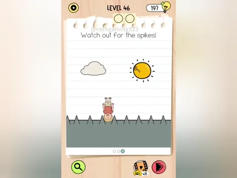 Brain Test 5 Level 46 - Watch out for the spikes! (Image 1)