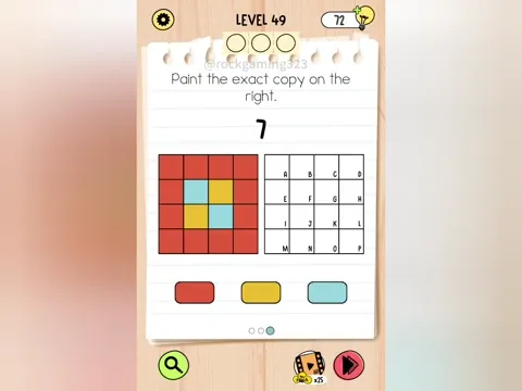 Brain Test 5 Level 49 - Paint the exact copy on the right. (Image 3)