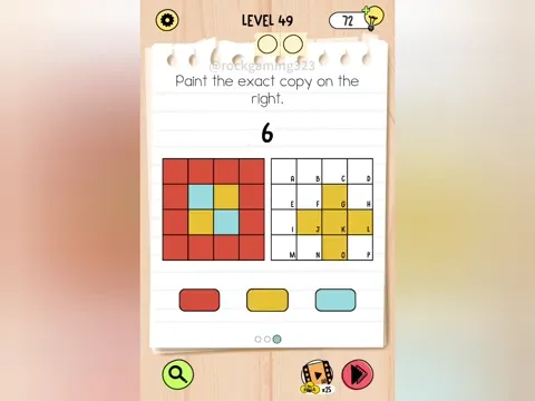 Brain Test 5 Level 49 - Paint the exact copy on the right. (Image 5)