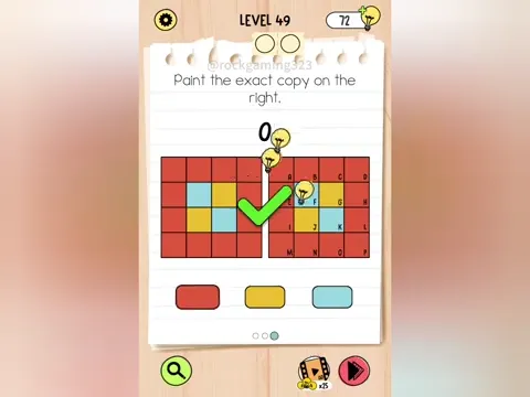 Brain Test 5 Level 49 - Paint the exact copy on the right. (Image 6)